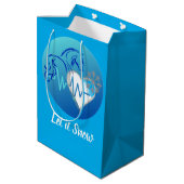 Geschenktasche Lass es schneien! Mittlere Geschenktüte (Rückseite Schrägansicht)