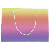 Geschenktasche (LG) - Horizontale Regenbogenstreif Große Geschenktüte (Rückseite)