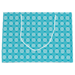 Geschenktasche (LG) - Overlapped Circles in Blue Große Geschenktüte