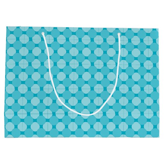 Geschenktasche (LG) - Overlapped Circles in Blue Große Geschenktüte (Rückseite)