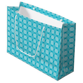 Geschenktasche (LG) - Overlapped Circles in Blue Große Geschenktüte