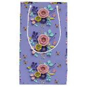 Geschenktasche Lila floral Kleine Geschenktüte (Vorderseite)