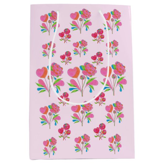 Geschenktasche Lollipop Blume Mittlere Geschenktüte (Vorderseite)