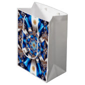 Geschenktasche mit argentinischen Farben Mittlere Geschenktüte (Vorderseite Schrägansicht)