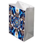 Geschenktasche mit argentinischen Farben Mittlere Geschenktüte (Rückseite Schrägansicht)