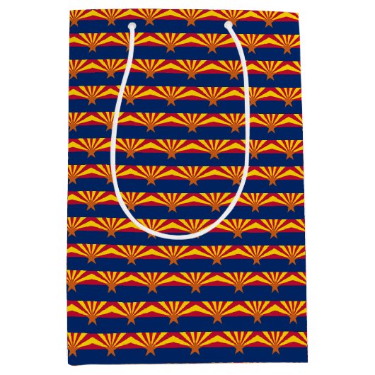 Geschenktasche mit Arizona-Flagge, USA Mittlere Geschenktüte (Vorderseite)