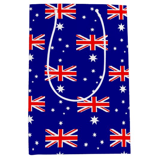 Geschenktasche mit australischer Flagge Mittlere Geschenktüte (Vorderseite)