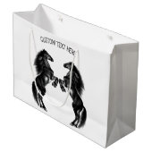 Geschenktasche mit benutzerdefiniertem Text für Pf Große Geschenktüte (Vorderseite Schrägansicht)