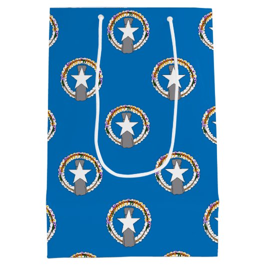 Geschenktasche mit der Flagge der nördlichen Maria Mittlere Geschenktüte (Rückseite)