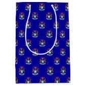 Geschenktasche mit der Flagge eines Michigan-Staat Mittlere Geschenktüte (Vorderseite)