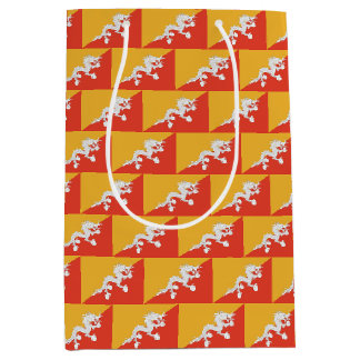 Geschenktasche mit der Flagge von Bhutan Mittlere Geschenktüte