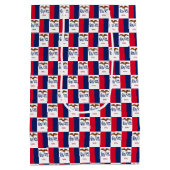 Geschenktasche mit der Flagge von Iowa, USA Mittlere Geschenktüte (Rückseite)