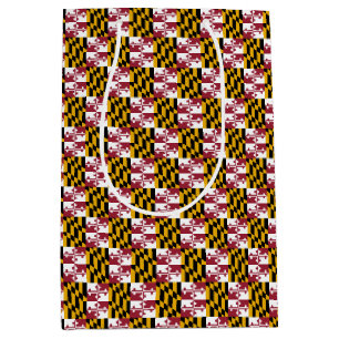 Geschenktasche mit der Flagge von Maryland Staat, Mittlere Geschenktüte