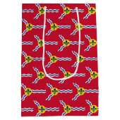 Geschenktasche mit der Flagge von St. Louis, USA Mittlere Geschenktüte (Rückseite)