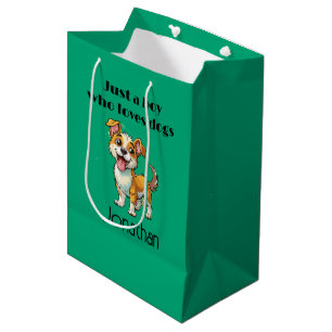 Geschenktasche mit Design für Hunde-Liebhaber Mittlere Geschenktüte