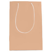 Geschenktasche mit festem Pfirsichpuff : Elegant u Mittlere Geschenktüte (Vorderseite)