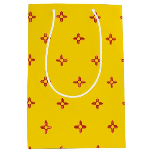 Geschenktasche mit Flagge New Mexico, USA Mittlere Geschenktüte (Vorderseite)