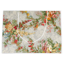 Geschenktasche mit floraler Vintage-Illustration