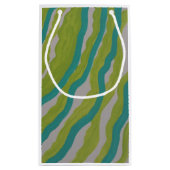 Geschenktasche mit grünem Streifen Kleine Geschenktüte (Rückseite)