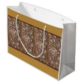 Geschenktasche mit Kunst aus Neuguinea Große Geschenktüte (Rückseite Schrägansicht)