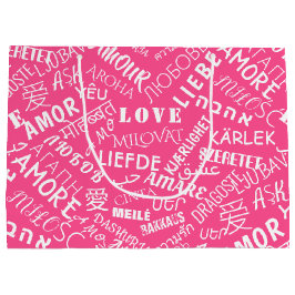 Geschenktasche mit Liebe Text Mehrsprachigkeit Ihr Große Geschenktüte