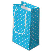 Geschenktasche mit Punkten Kleine Geschenktüte (Rückseite Schrägansicht)