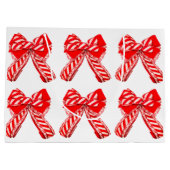 Geschenktasche mit rotem und weißem Bow Große Geschenktüte (Rückseite)