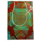 Geschenktasche mit roter und grüner Chromatik Mittlere Geschenktüte (Vorderseite)