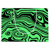 Geschenktasche mit schwarzem und grünem Streifen Große Geschenktüte (Vorderseite)