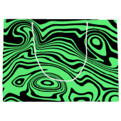 Geschenktasche mit schwarzem und grünem Streifen Große Geschenktüte (Rückseite)