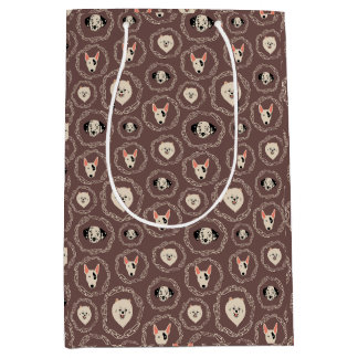 Geschenktasche mit Welpenmuster Mittlere Geschenktüte