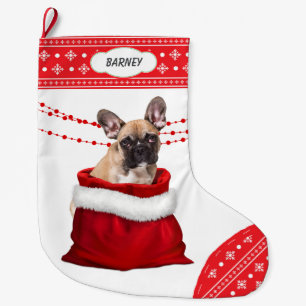 Geschenktasche Niedlicher französischer Bulldog-Sc Großer Weihnachtsstrumpf