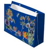 Geschenktasche PEACOCK IN BLAU Große Geschenktüte (Vorderseite Schrägansicht)