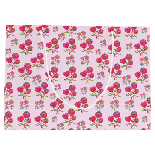 Geschenktasche Pink Lollipop Große Geschenktüte (Rückseite)