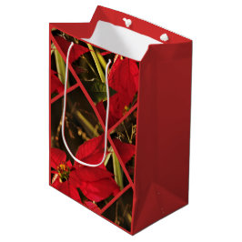 Geschenktasche - Poinsettia Weihnachtsfeiertag Mittlere Geschenktüte