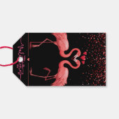 Geschenktasche - rosa Flamingo Geschenkanhänger (Rückseite Horizontal)