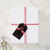 Geschenktasche - rosa Flamingo Geschenkanhänger (Mit Garn)