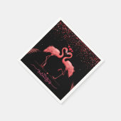 Geschenktasche - rosa Flamingo Serviette (Ecke)