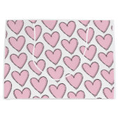 Geschenktasche - rosa Herzen Große Geschenktüte (Vorderseite)