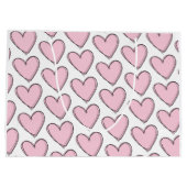 Geschenktasche - rosa Herzen Große Geschenktüte (Rückseite)