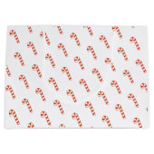 Geschenktasche - Rote und weiße Süßleinen (Lrg) Große Geschenktüte (Vorderseite)