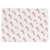 Geschenktasche - Rote und weiße Süßleinen (Lrg) Große Geschenktüte (Rückseite)