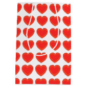 Geschenktasche - Rotes Herz in 3-D Mittlere Geschenktüte (Rückseite)