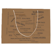 Geschenktasche / Stammesnamen der ersten Nation/Me Große Geschenktüte (Rückseite)