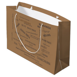 Geschenktasche / Stammesnamen der ersten Nation/Me Große Geschenktüte