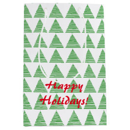 Geschenktasche - stilisierte Weihnachtsbaumen Mittlere Geschenktüte