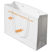 Geschenktasche/Tag/ Nationale Stammesnamen/ MMETRO Große Geschenktüte (Rückseite Schrägansicht)