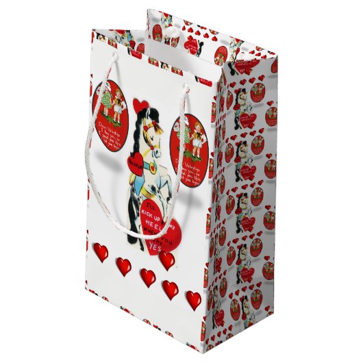 Geschenktasche Valentine Kleine Geschenktüte (Rückseite Schrägansicht)