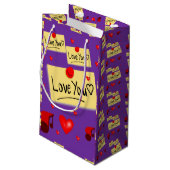 Geschenktasche Valentine Kleine Geschenktüte (Rückseite Schrägansicht)