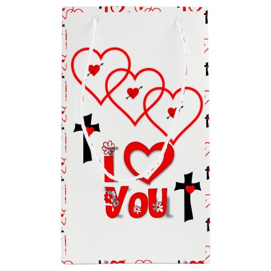 Geschenktasche Valentine Kleine Geschenktüte (Rückseite)